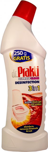 Гель для чищення унітазів DR. PRAKTI DESINFECTION 3in1, 750мл